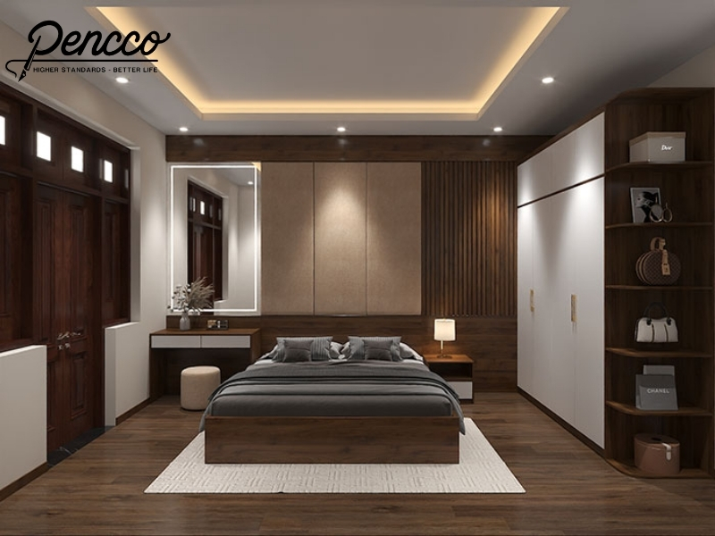Phòng ngủ dùng ánh sáng từ đèn led