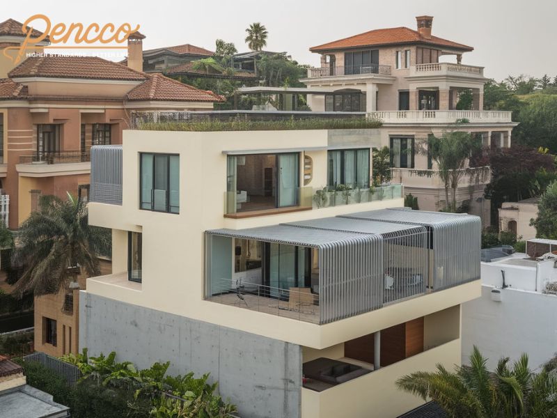 Mặt tiền màu trắng kem sữa đẹp và phong thủy.
