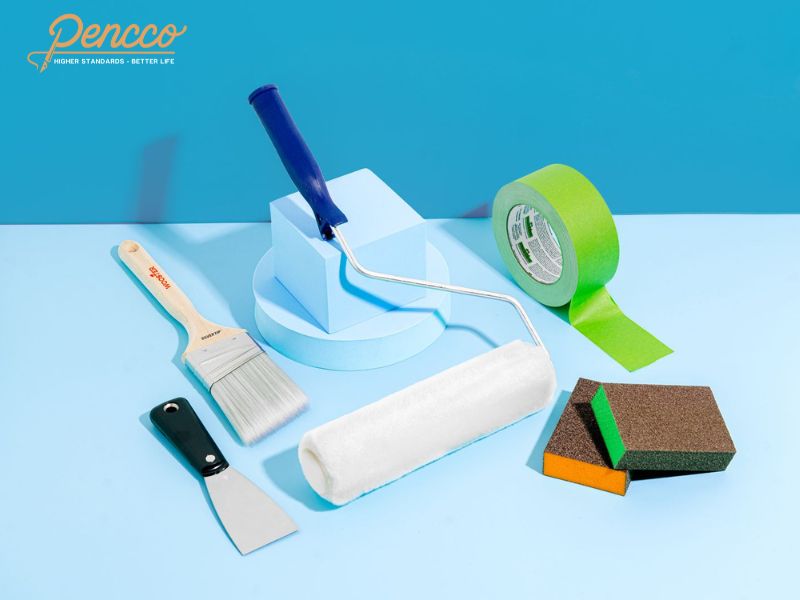tự chuẩn bị sơn nhà dụng cụ sơn
