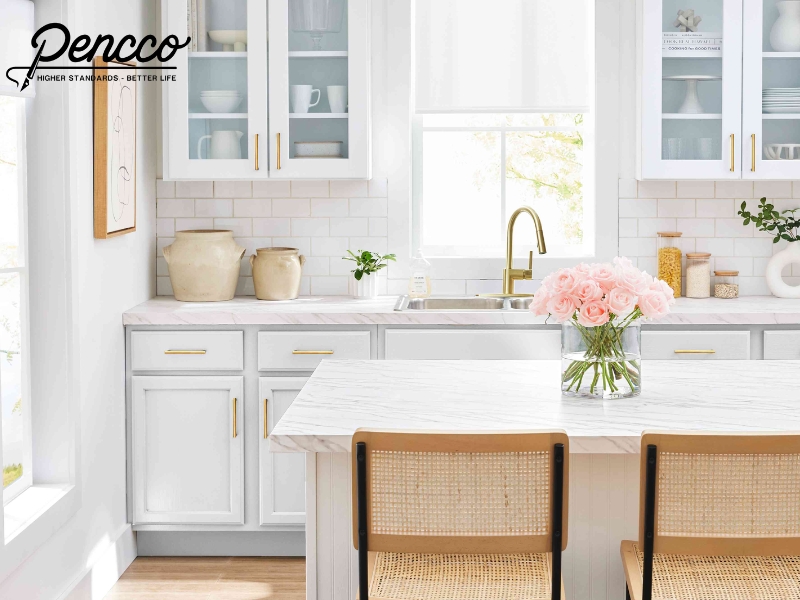 Màu sắc cho nhà bếp trắng sáng dễ dàng vệ sinh