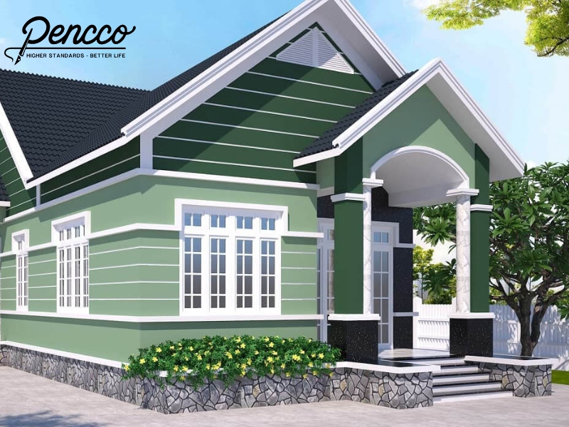 Gợi ý sử dụng màu sắc để tạo điểm nhấn cho nhà cấp 4