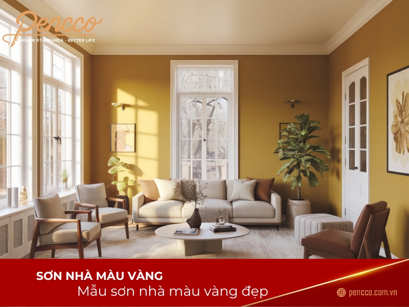 Mẫu sơn nhà màu vàng
