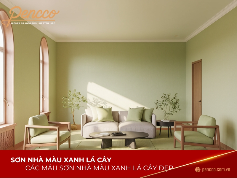 Sơn nhà màu xanh cây