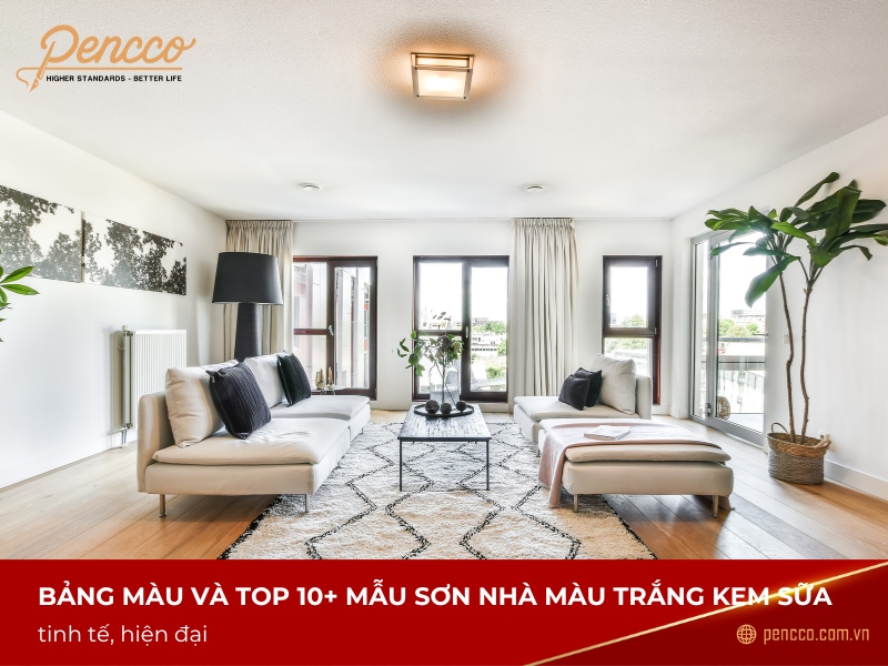 sơn nhà màu trắng kem