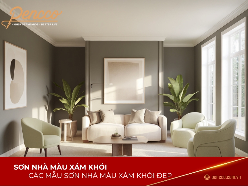 Mẫu sơn nhà màu xám khói