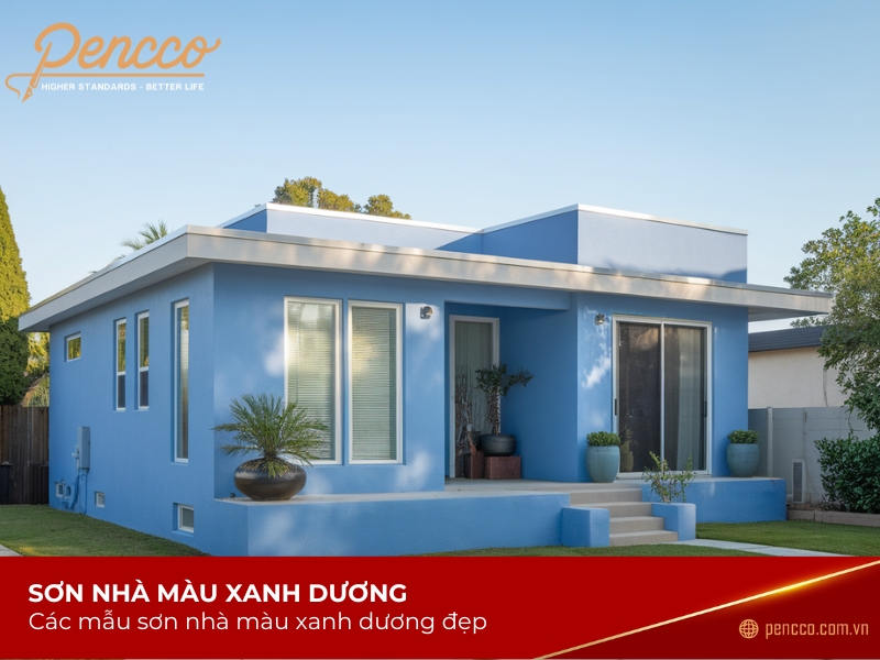 Sơn nhà màu xanh dương