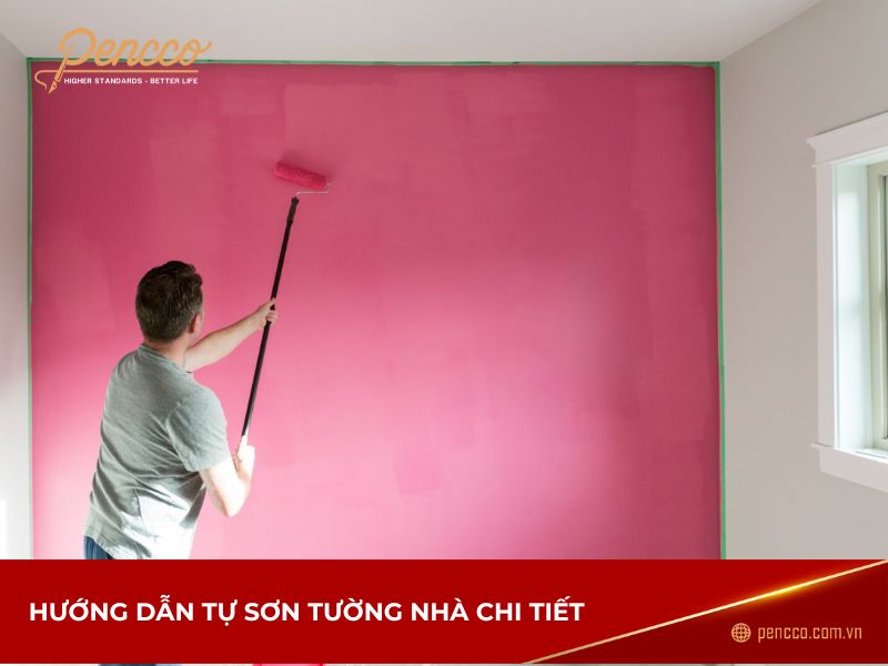 tự sơn tường nhà đẹp
