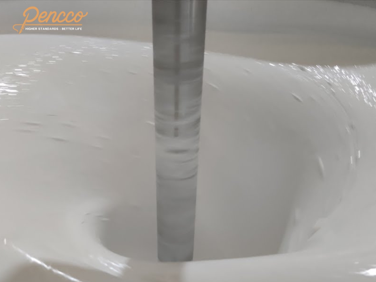 Kiểm tra độ đồng nhất của hỗn hợp sơn chống thấm xi măng