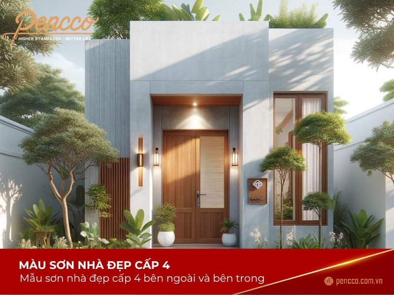 mẫu sơn nhà cấp 4 đẹp