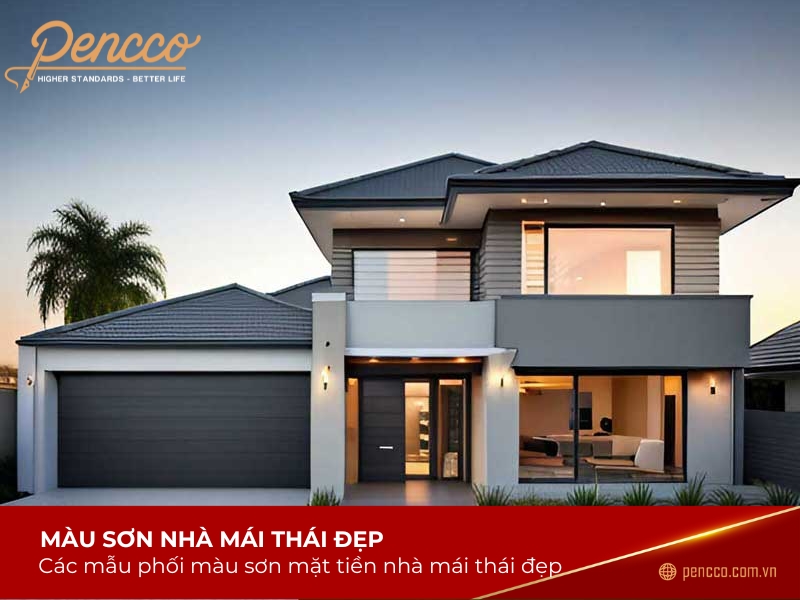 các mẫu sơn nhà mái thái đẹp