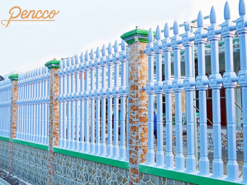 màu sơn hàng rào đẹp xanh dương