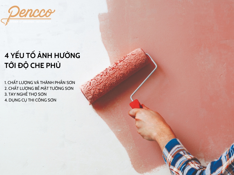 Có 4 yếu tố ảnh hưởng tới độ che phủ của sơn