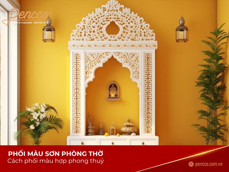 Màu sơn phòng thờ đẹp