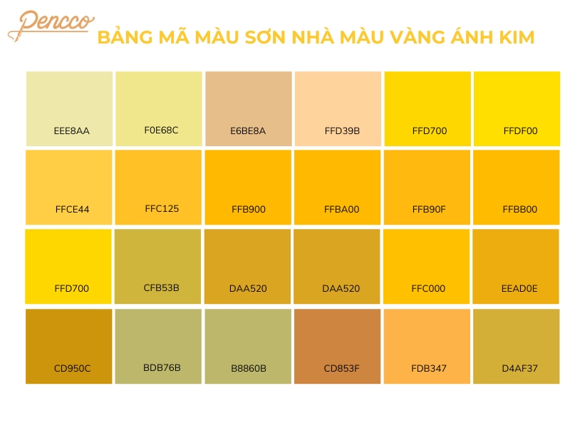 Sơn nhà màu vàng ánh kim
