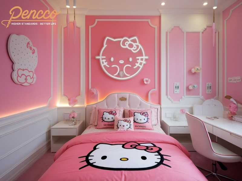 Phòng ngủ Hello Kitty phong cách Modern Cute