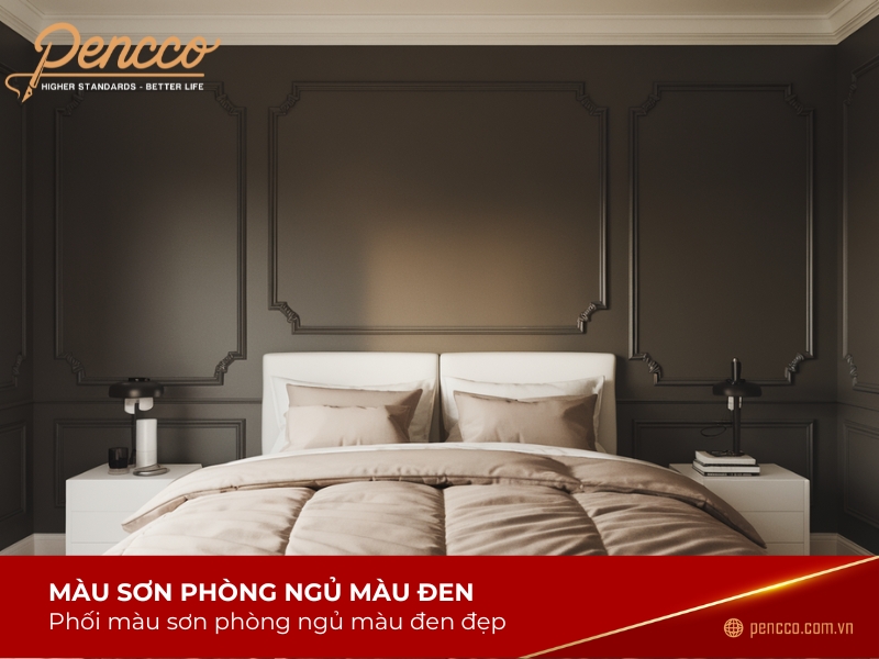 Sơn nhà phòng ngủ màu đen