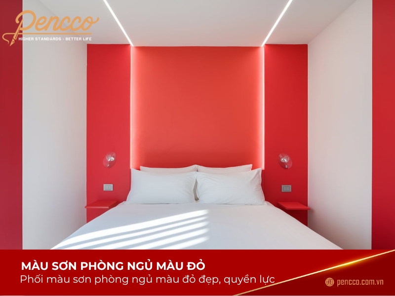phòng ngủ màu đỏ